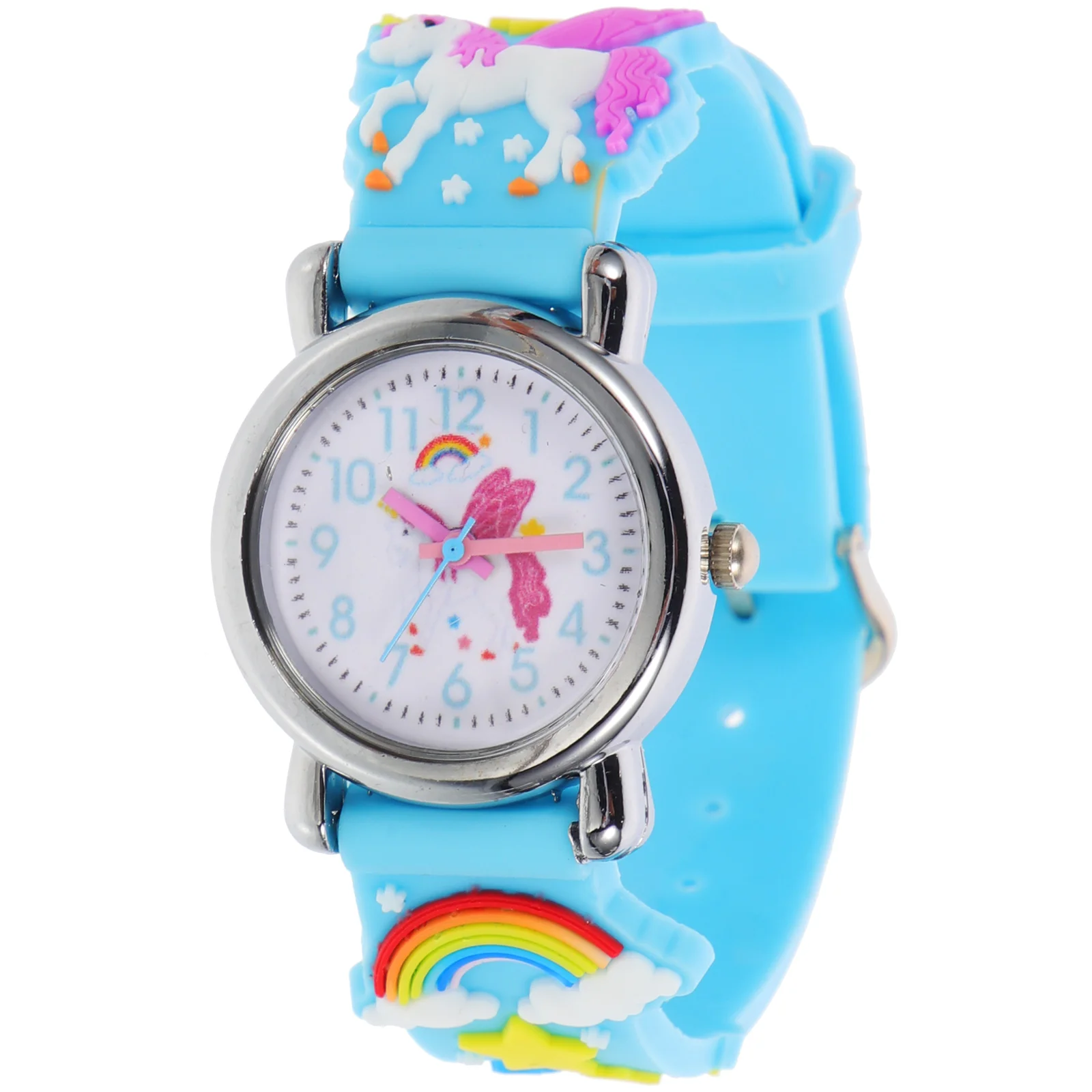 Children's Cartoon Watch Portable Silicone for Kids Watches Gift Adorable Boy Girl Wrist Students Strap Colorful