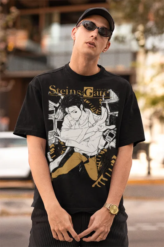 Steins;Gate Okabe & Kurisu Anime Tee | Kawaii Waifu Shirt