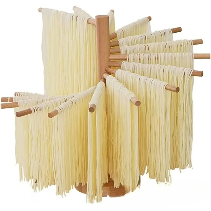 Wooden noodle drying rack Disassembling and assembling noodle drying rack Creative household rotary noodle storage rack