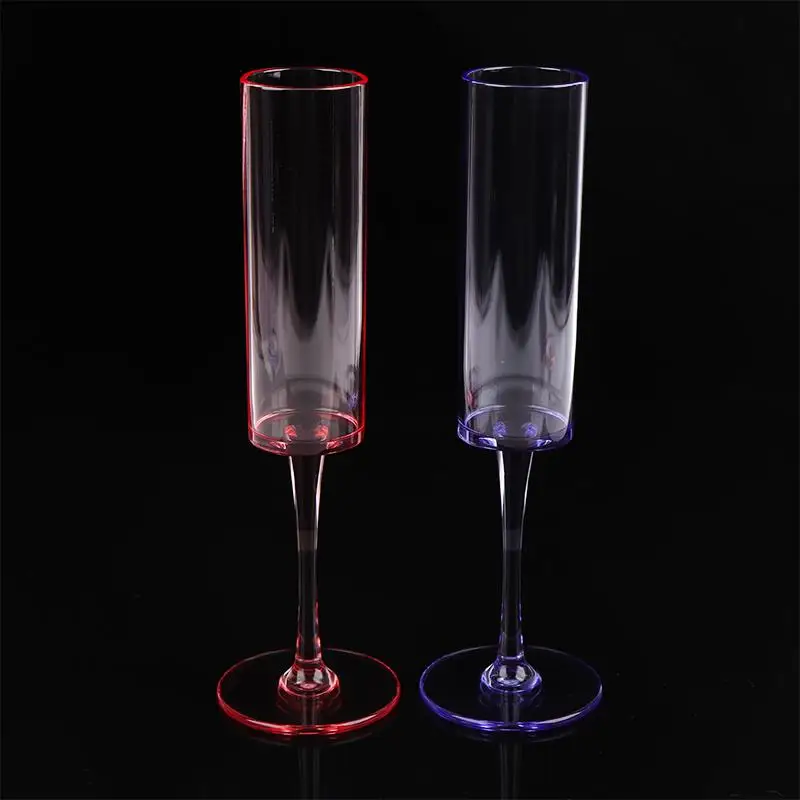 Champagne Flutes 5.5 OZ PET Champagne Glasses Stemmed Coupes Wedding Party Wine Cups Crystal Wine Cocktail Cup Toasting Glasses - view 3