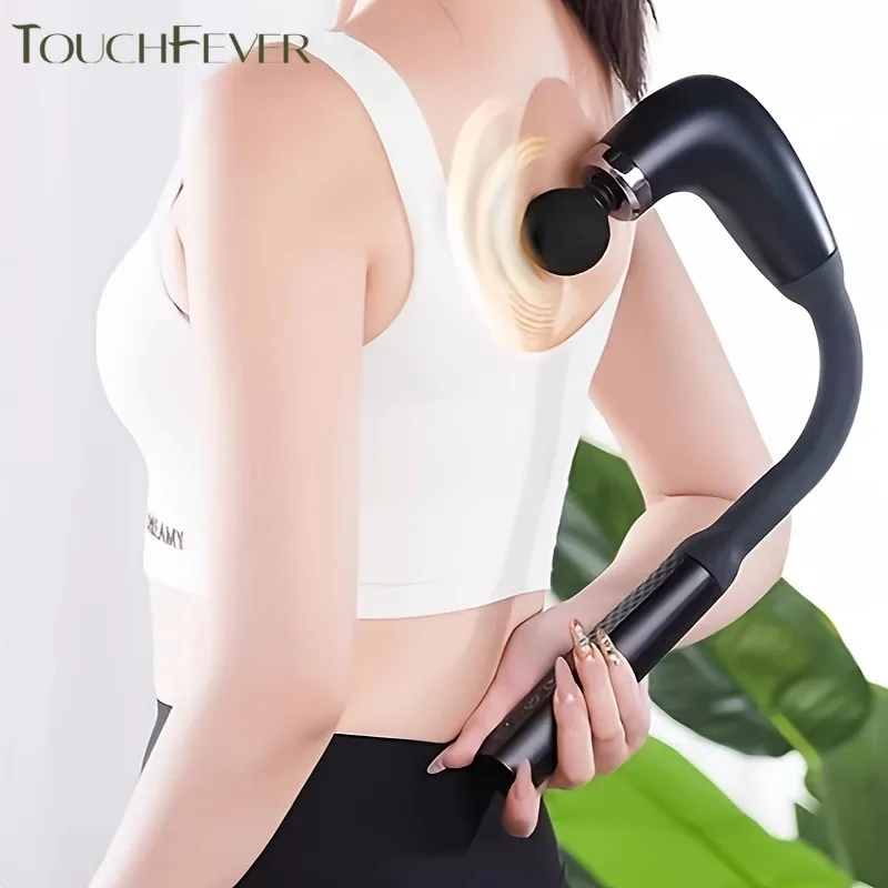 

Складной массажный пистолет для глубоких тканей, портативный перкуссионный массажер для спины для облегчения боли в мышцах шеи и тела с длинным удлинителем