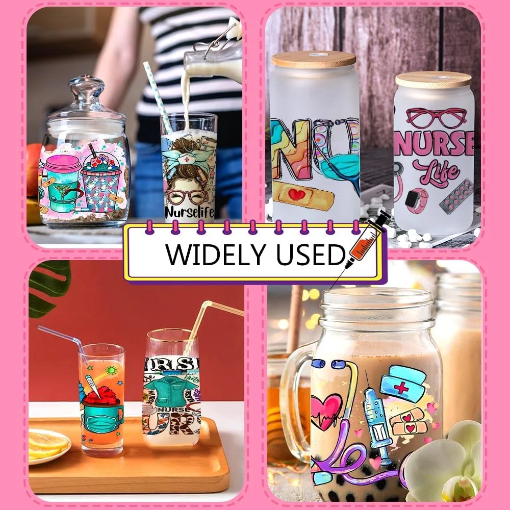 حار بيع 16 أوقية كأس زجاجي صائق ديزني شخصية العسل ويني ملصقات للماء DIY مخصص هدية التفاف #3