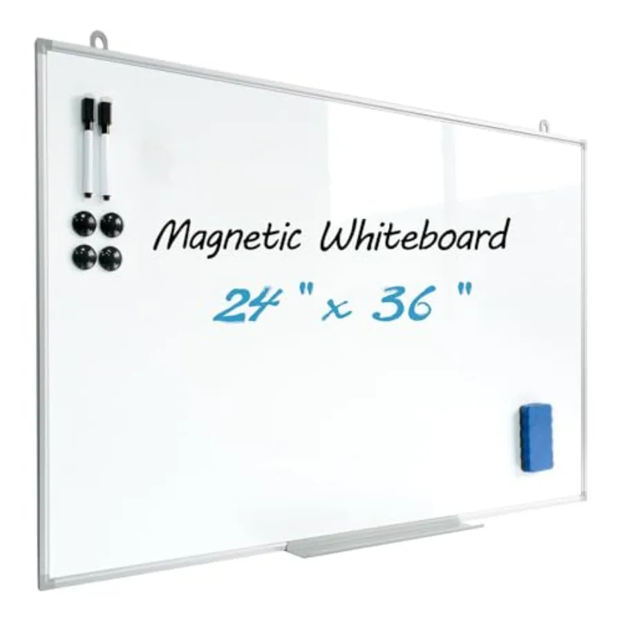 

Magnetic Writeboard 24X36 Dry Erase Board Hanging and Wall Mounted Whiteboard S Aluminium Frame Message Boards for Home, School