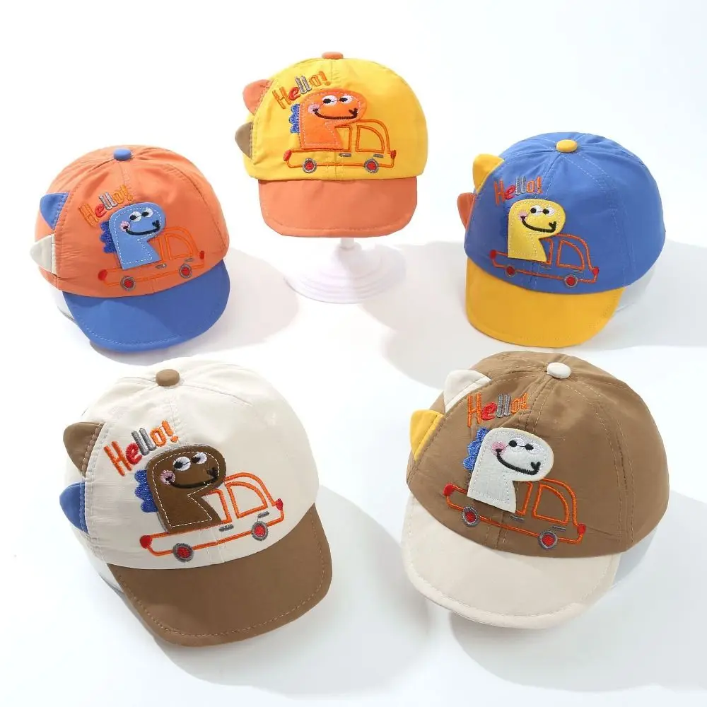 

Cute Embroidery Kids Hat Soft Brim Breathable Boys' Baseball Cap Adjustable Children Cap Children