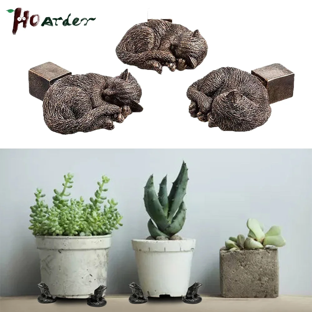 Animal Plant Pot Foot Flower Pot Support Resin Craft Decoration Set Of 3 Outdoor Statue Garden Pot Planter Feet Planter Support