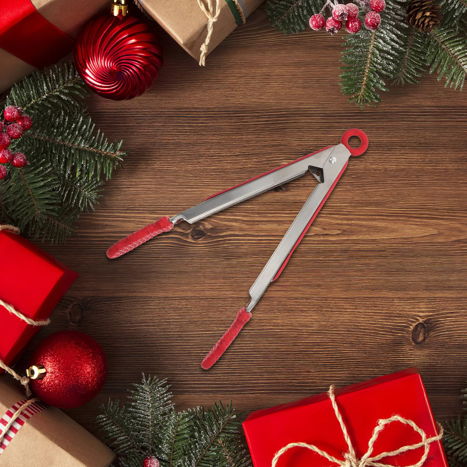 1 قطعة قفازات عيد الميلاد ملقط طعام سيليكون المطبخ ملقط خبز ستيك كليب متعددة الأغراض مشبك أطعمة أداة ملقط الخبز