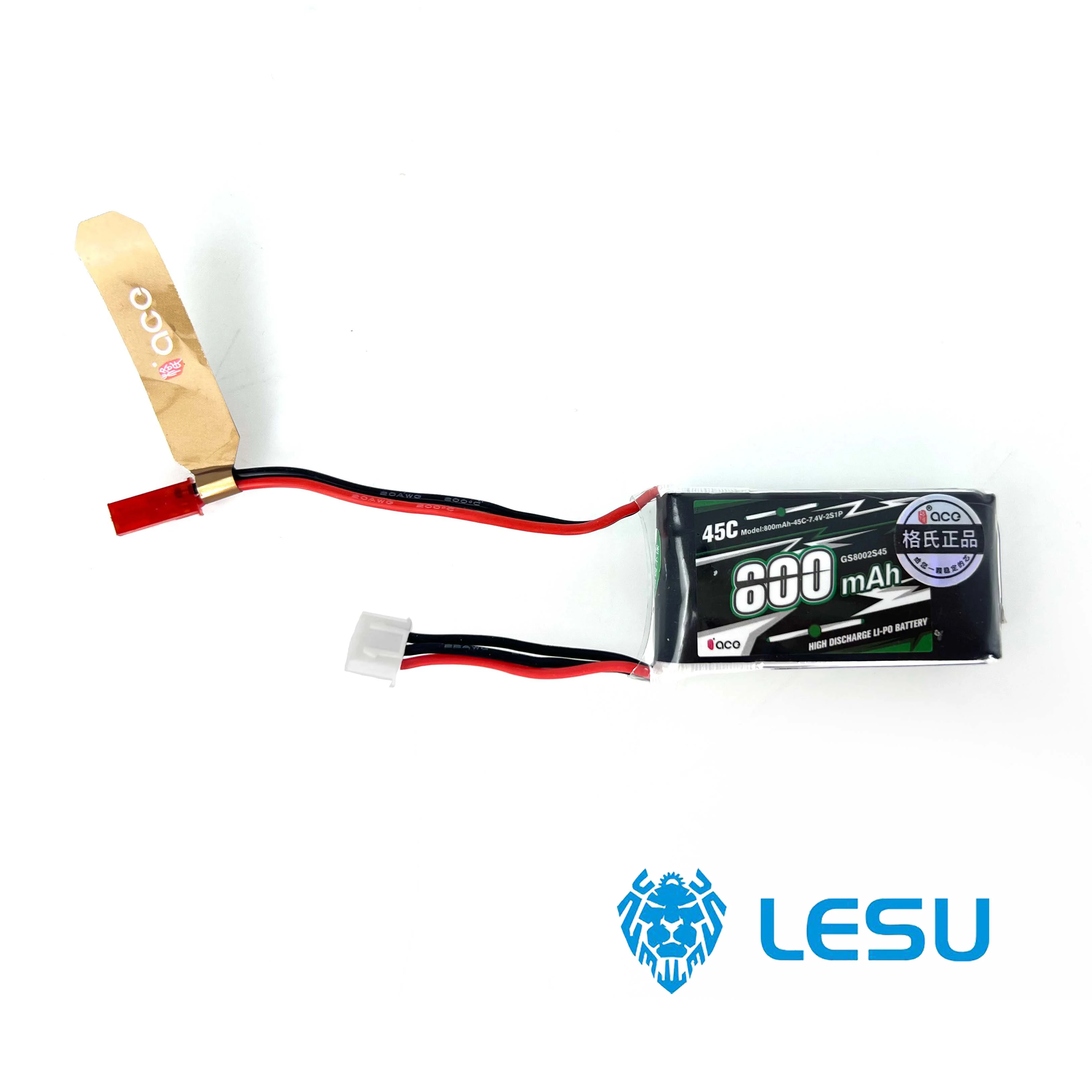 

800mah 2S 7.4V LiPO Battery JST Plug 57x29x14mm For LESU Skid-Steer RC Hydraulic Loader DIY Car Airplane Model