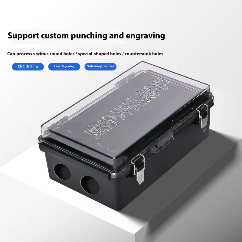 Black Color Stainless Steel Bayonet Waterproof Junction Box With Hinged Cover Wall Brackets IP66 Electrical Casing For Project