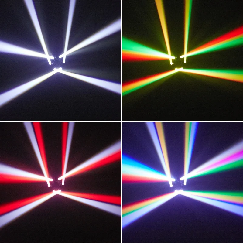Vollfarb-LED 150 W 6 Arme Moving Head Lichtstrahl Laser Strobe Effekt DMX512 Bühnenlicht Rotierende DJ Disco Party Bar