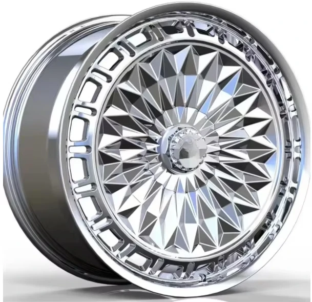 Forged Wheel Hub Factory Direct New Alloy Chrome Finish Multi Spoke Racing Car Universal Fitment for Alloy Passenger Car Wheels