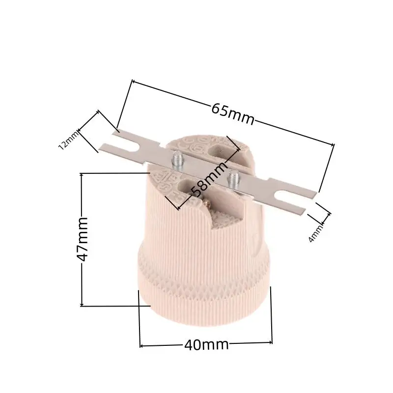 1Pc Large Screw Cap E27 Ceramic Vintage Lamp Base Bracket for Light Fixture Repair 110V 240V 15A