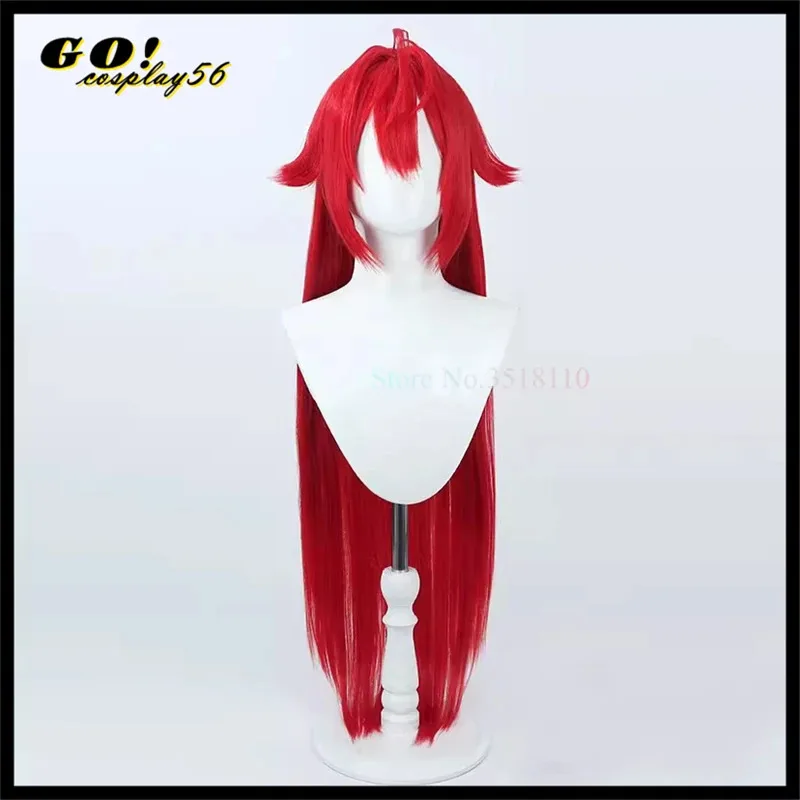 2025 NIKKE парик для косплея с красным капюшоном, длина 100 см, прямые термостойкие синтетические волосы, игровой головной убор