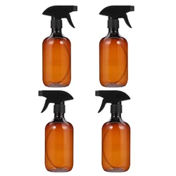 4Pcs Pet Plastic Spray Bottle 500Ml Refillable Eco Friendly Reusable Portable Empty Container For Liquid Dispenser Leak Proof