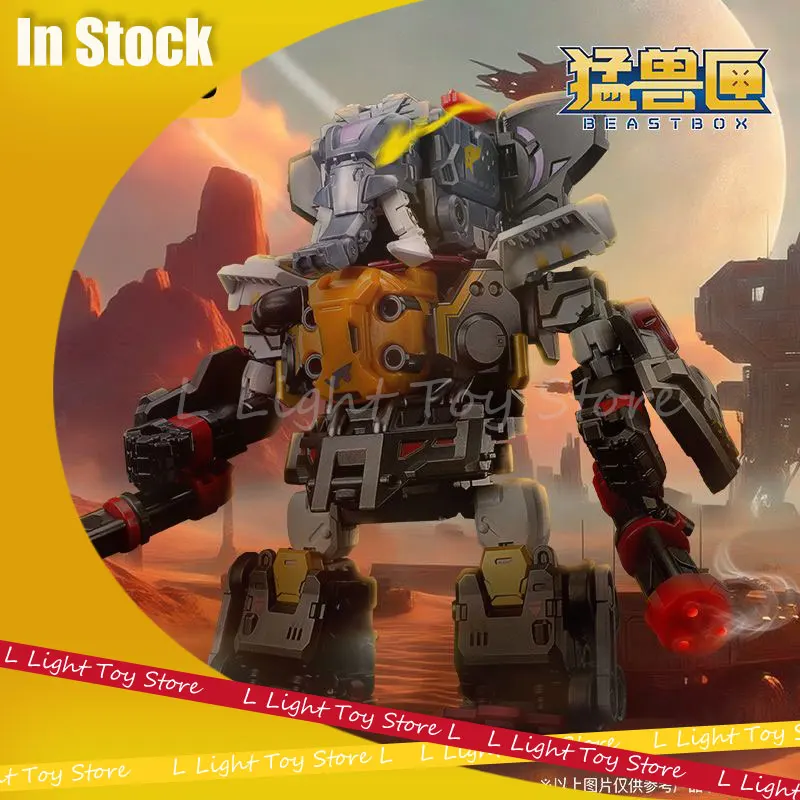 Original 52toys Bmm-01 Psychotrain Beastbox Deformation Model Toys Cube Deformed Elephant Train Combination Robot Collect Toys