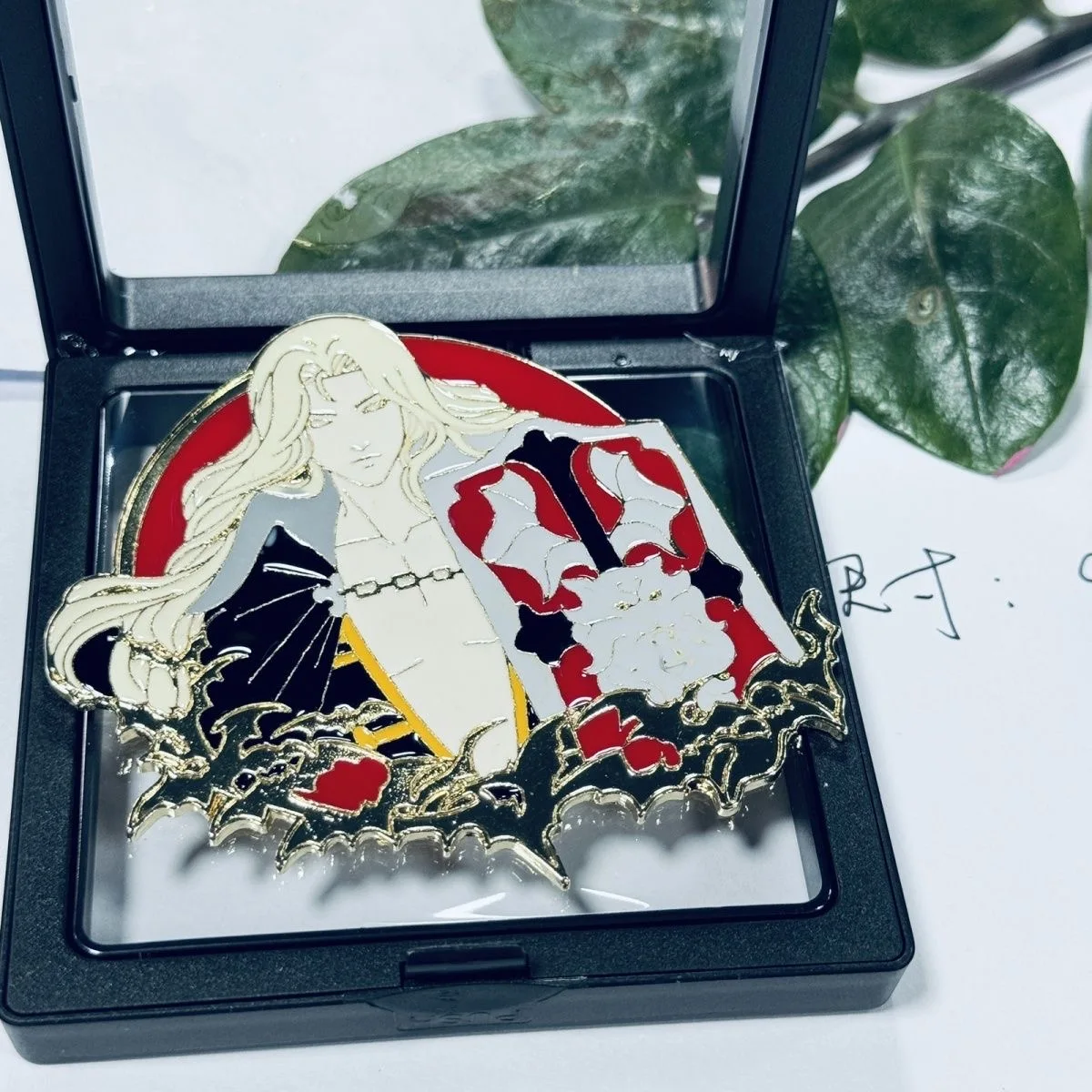 Cool enamel pin of a sci - fi warrior wielding a giant weapon. Vibrant colors, unique design. A must - have for genre fans.