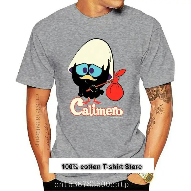 Calimero-Camiseta de corte entallado para TV Shows, color negro, bl, novedad