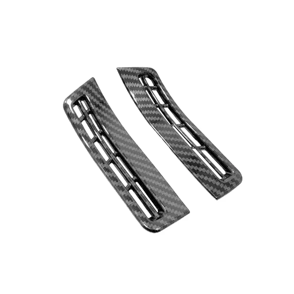 2Pcs Carbon Fiber Upper Air Outlet Vent Cover Trim ABS For Hyundai Santa Fe 2019 2020 2021 2022