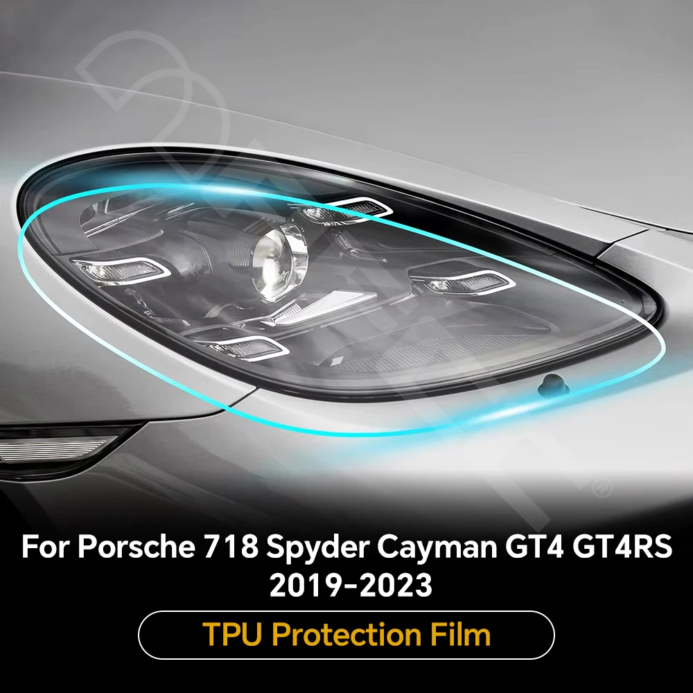 

Pre-cut Clear PPF For Porsche 718 Spyder Cayman GT4 GT4RS 2019-2023 Headlight Rearview TPU Protection Film Anti-Scratch Cover