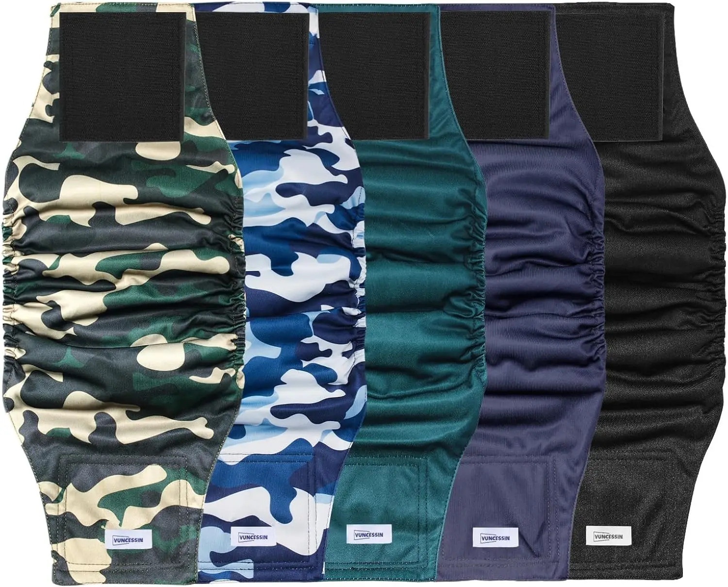 

Многоразовые подгузники для кобелей, моющиеся повязки на живот, набор из 5 штук, высокая впитываемость, размер XS, для при недержании или для дрессировки