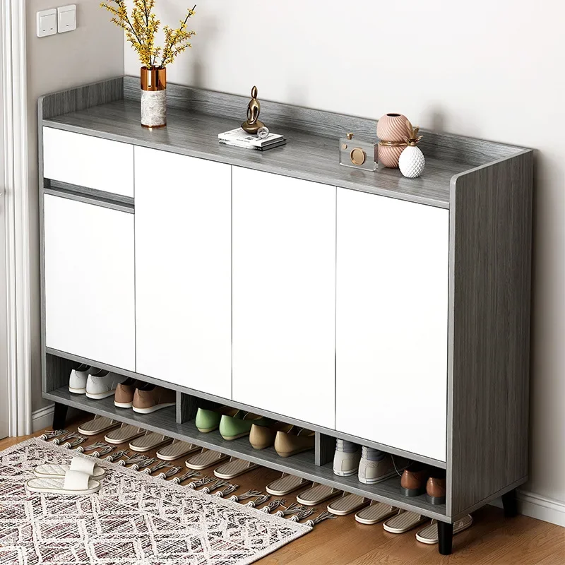 

Ultra Thin Display Luxury Shoe Cabinets Nordic Multi Layer Waterproof Shoe Racks Wooden Narrow Szafka Na Buty Hallway Furniture