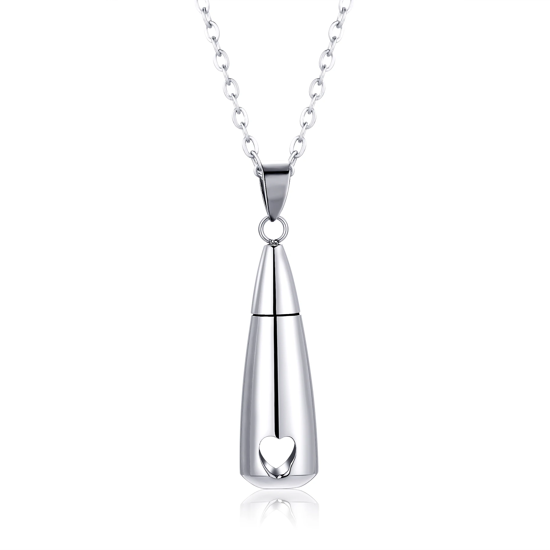 Women Tear Drop Eternity Ashes Urn Cremation Stainless Steel Pendant Necklace Memorial Keepsake Pendant Gift