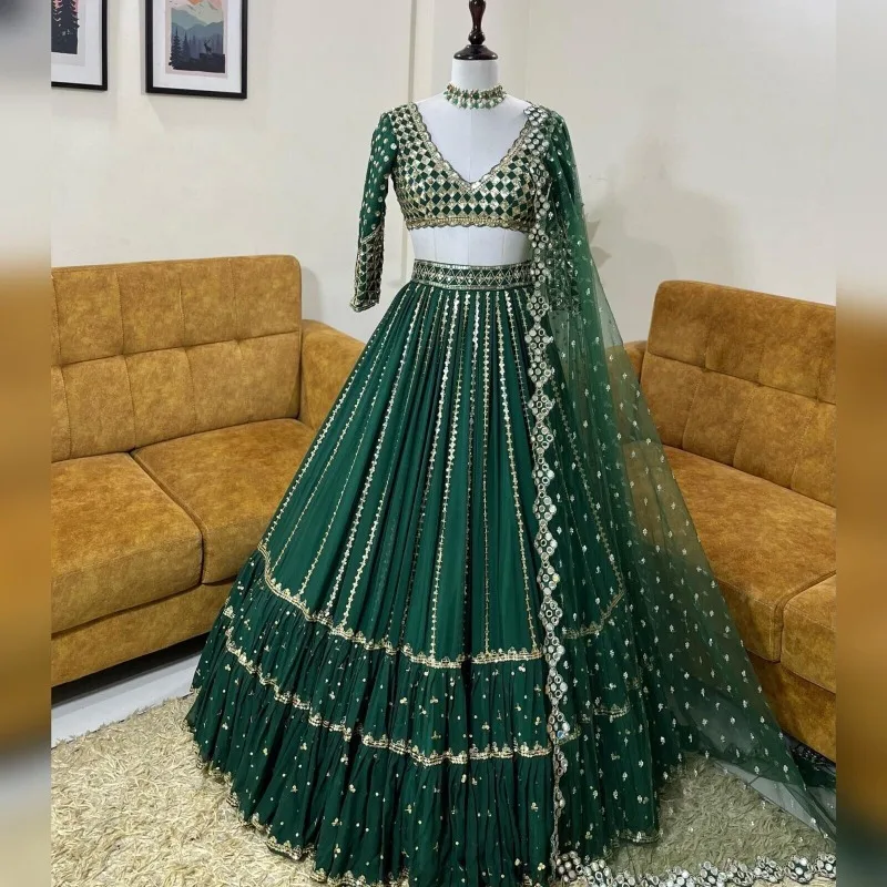 

Designer Lehenga CholI Bollywood Wedding Party in India Pakistani Wear Readymade