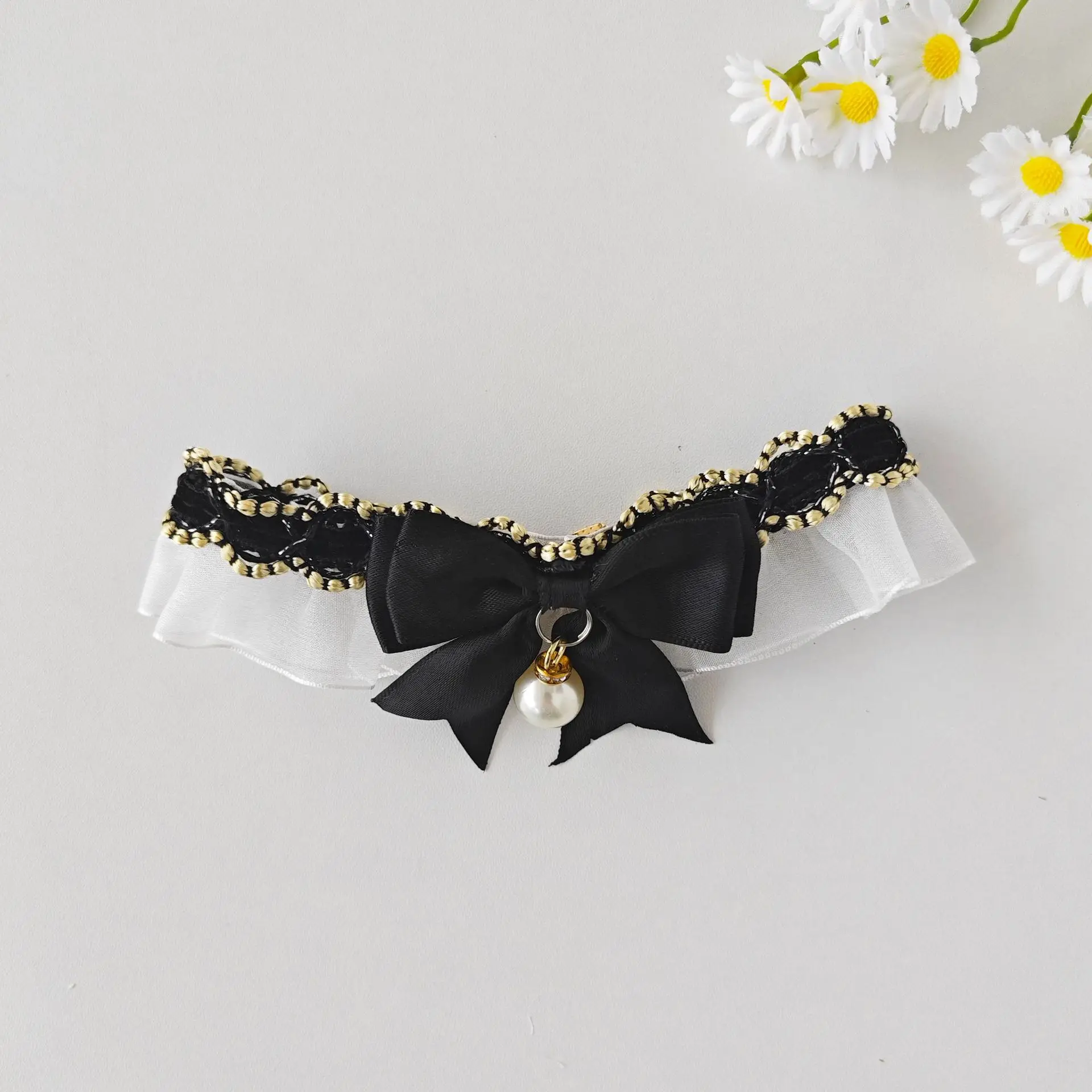 Cat Collar Dog Drool Towel Decoration Pet Bib Necklace Lace Bow Tie Scarf Neck Loop Puppy Accessories Pet Supplies - view 5