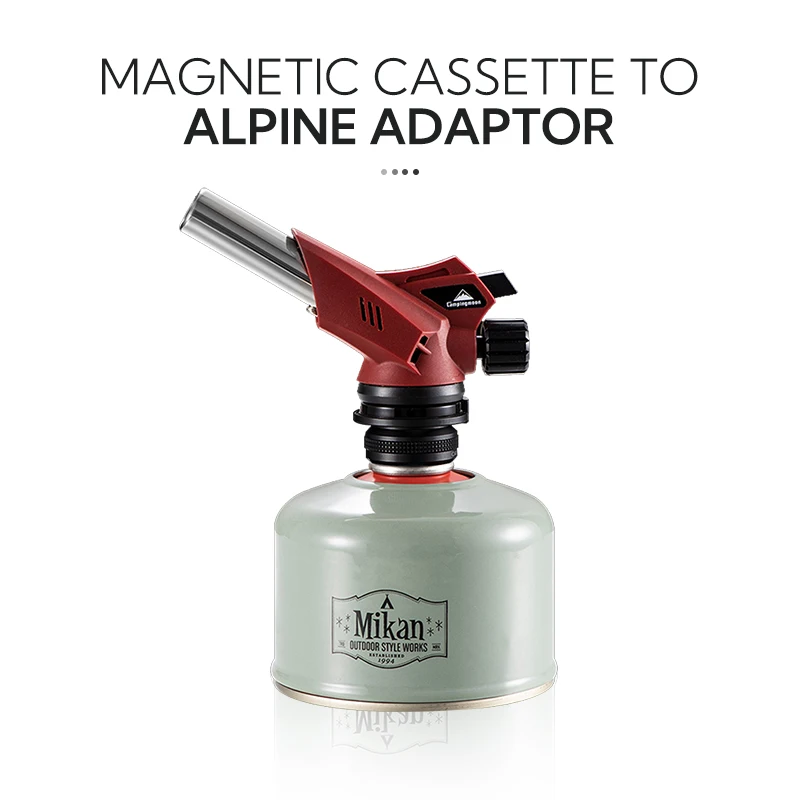 เตาแก๊สพกพา CAMPINGMOON รุ่น BKZ13M สำหรับตั้งแคมป์ปิกนิกกลางแจ้ง พร้อมหัวแปลงแก๊สแบบแม่เหล็กสำหรับใช้กับถังแก๊สแบบแบน