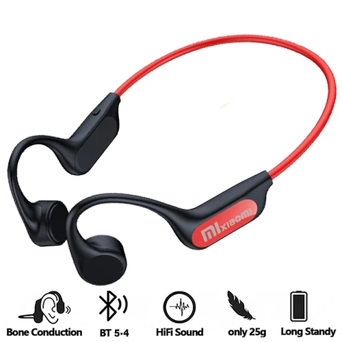 Imagen 1 del producto B33 Ture Auriculares de conducción ósea Auriculares inalámbricos Bluetooth Auriculares deportivos impermeables con micrófono para entrenamiento y correr
