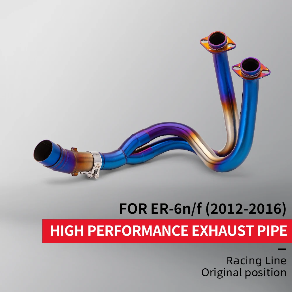 

Slip on Muffler for ER6N ER6F Versys 650 Z650 Ninja650 2012-2023 Middle Connection Link 51MM Pipe Compatible