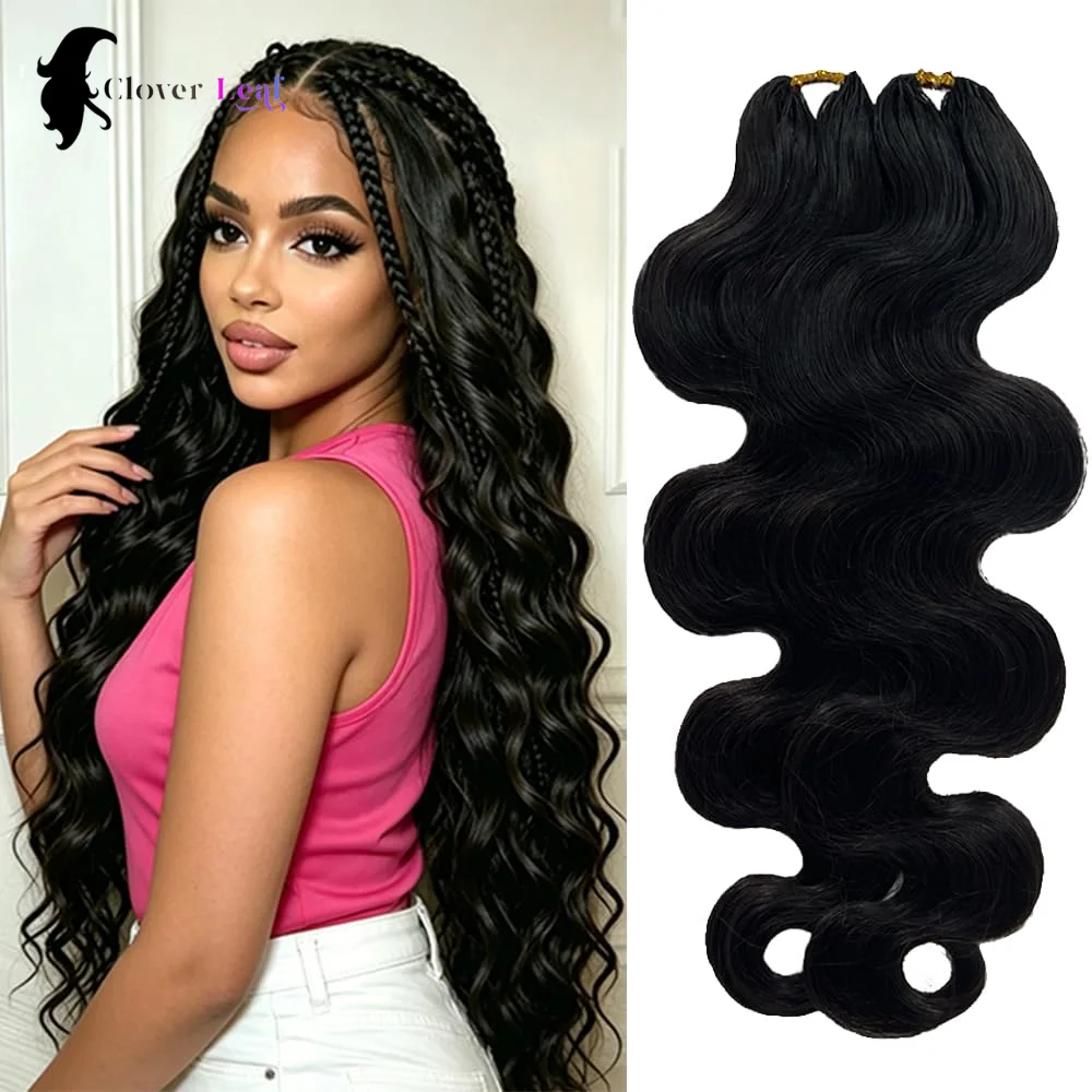 30 Inch Crochet Human Hair Body Wave 12A Knotless Pre-Separated Crochet Virgin Feather Afro Hair Extensions Human Hair For Women
