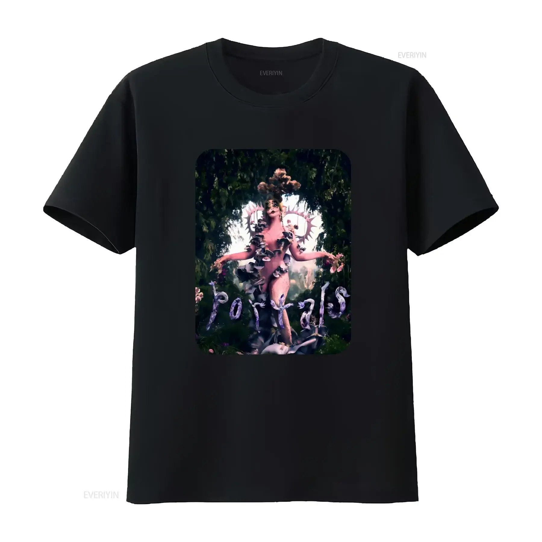 Melanie Martinez Portals Album Inspired T Shirt for Fans Fantasy Garden Design Mushroom Floral Print Unique Artistic Style