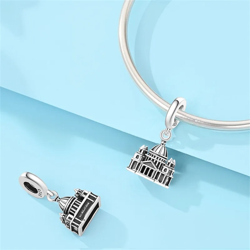 925 Sterling Silver Travel Around The World Beijing Paris Milan Charms Pendant For Women Fit Original Bracelet DIY Jewelry Gifts view 4