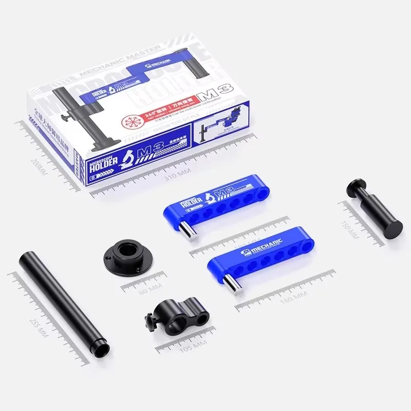 ميكانيكي M3 360 °   ذراع التأرجح القابل للتعديل للمجهر، دوران ممتد لصيانة المجهر، أداة دعامة التأرجح