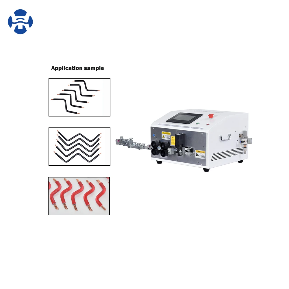 600W Hard Wire Computerized Cable Manufacturing Equipment Wire Cutting Stripping Bending Machine with Peeling Slicing Function