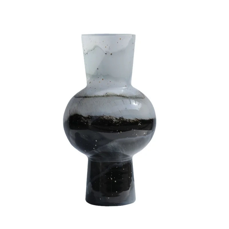 

Medieval style gradual change color matching glass vase living room dining table hydroponics retro vase simple light luxury deco