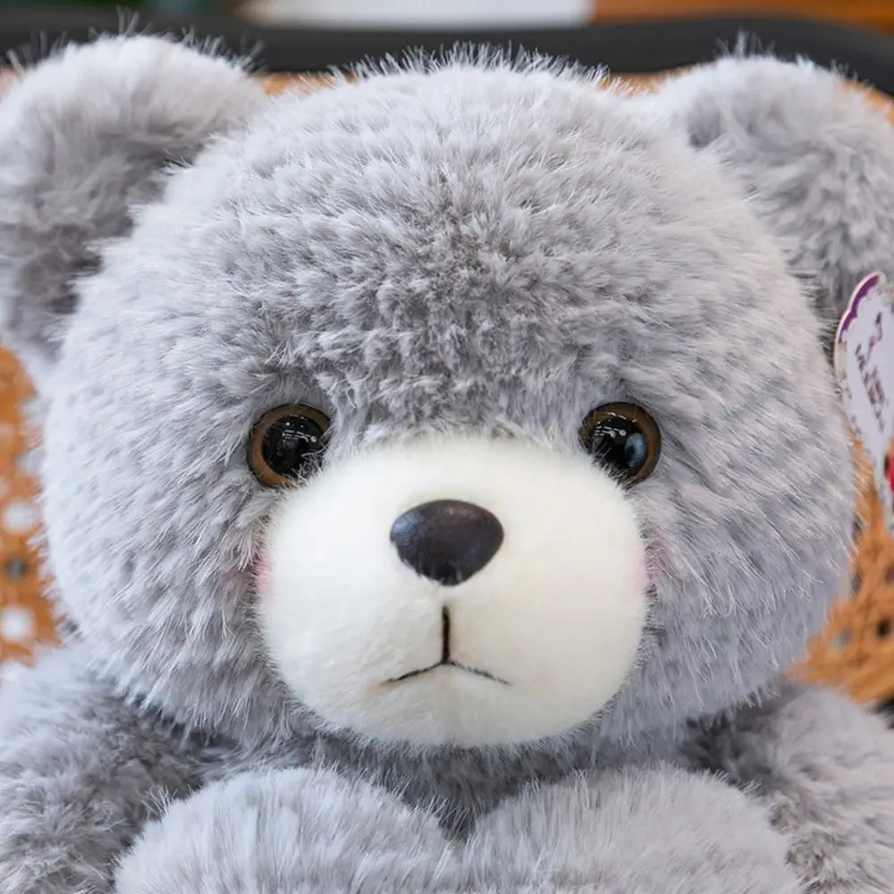 Kawaii Holding Love Bear Sitting Big Paw Stuffed Bear Doll 28/38cm Cartoon Animal Doll Birthday Party Decor