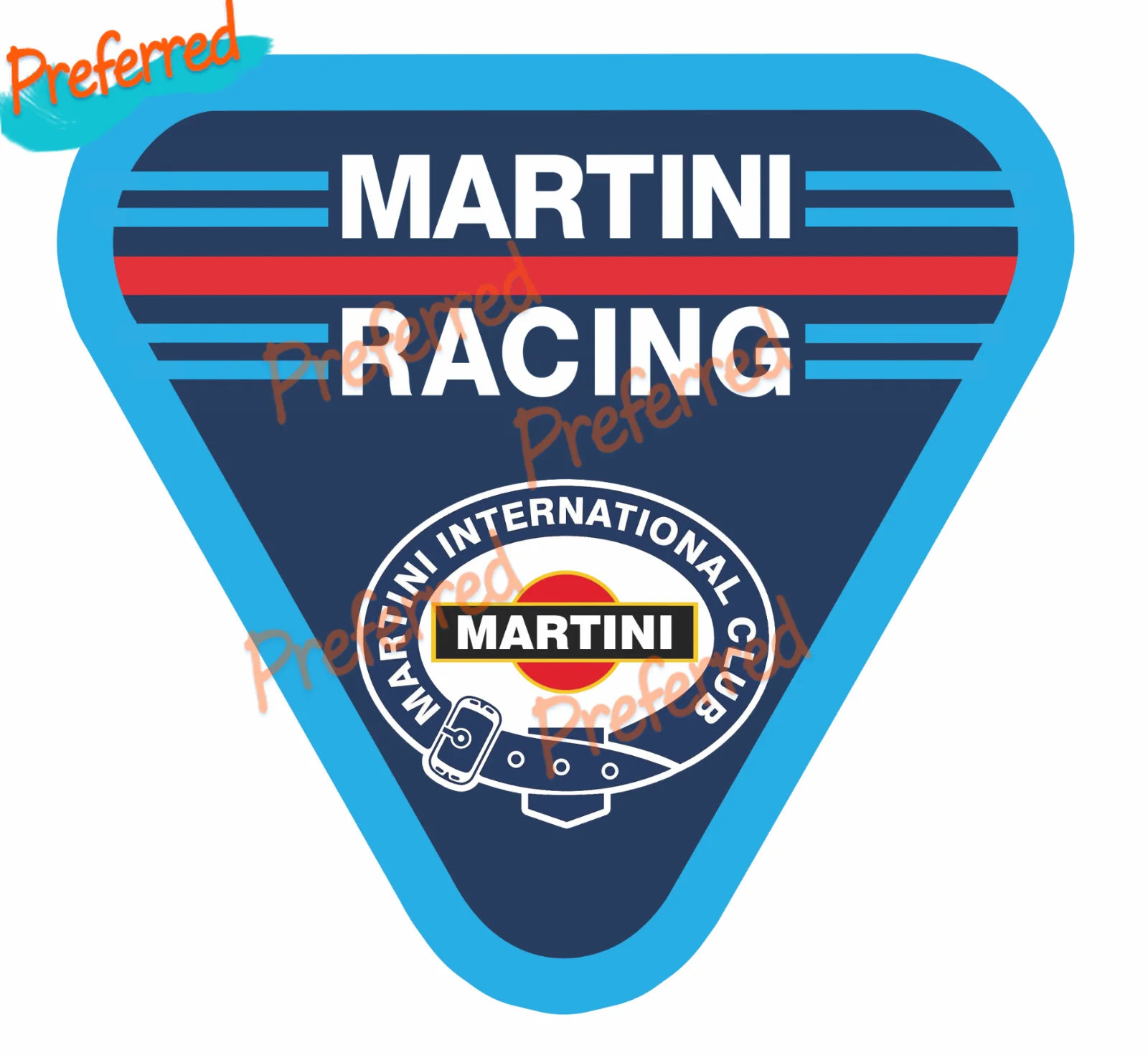 Calcomanía adhesiva para coche de carreras Martini, hecha de vinilo duradero, Material impermeable, coche/camión/Surf Camper/portátil y Caja de