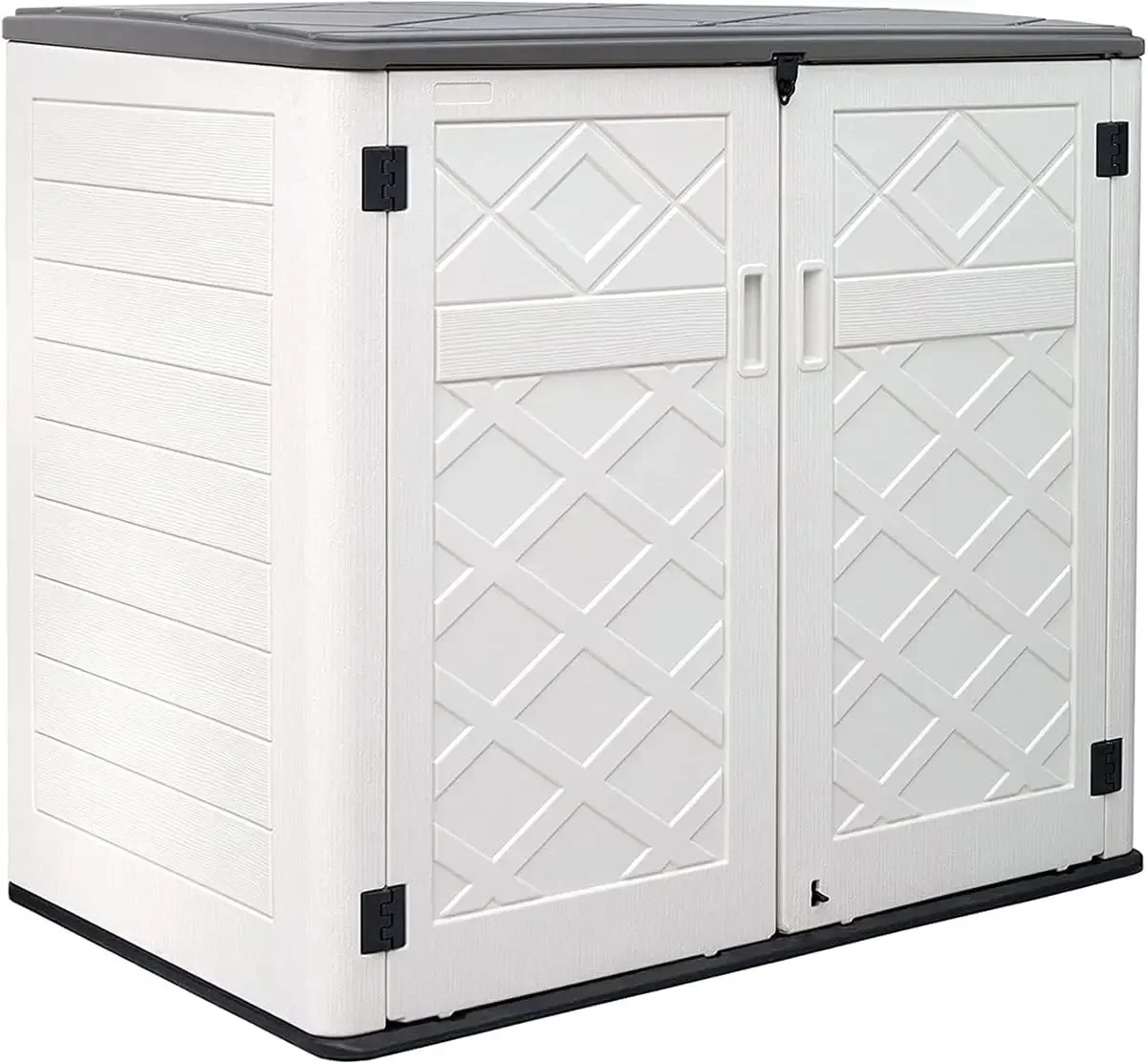 tool.home.Larger Outdoor Storage Shed Weather Resistance, Horizontal Outdoor Storage Box Waterproof for Garden, Patios, Backyard