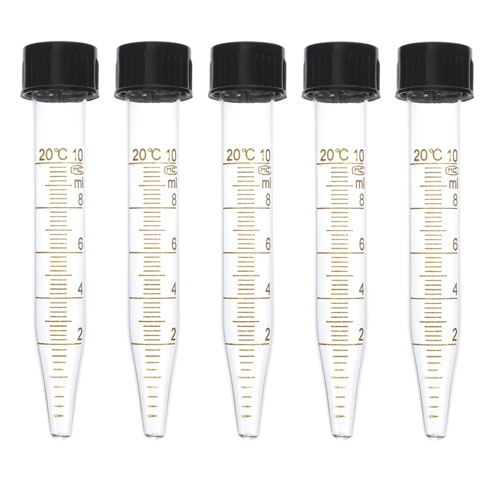 

2 Centrifuge Test Tube Screw Graduated Chemistry Tool Glass Centrifugal Laboratory Supplies Tubes