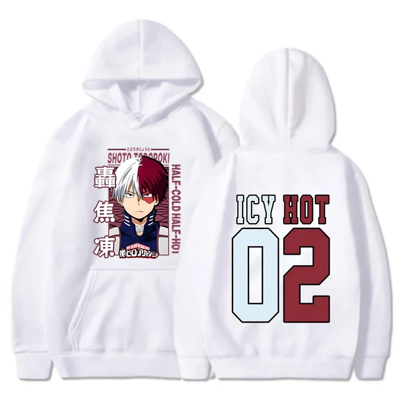 

New Todoroki Shoto print hoodie women men casual pullover personalized anime sweatshirt plus size XXS-4XL