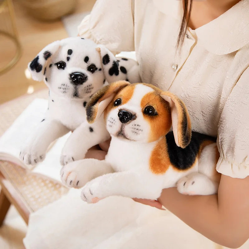 New Dalmatians Dog Plush Toy Cute Stuffed Realistic Beagle Spotted Puppy Doll Home Decor High Quality Birthday Gift