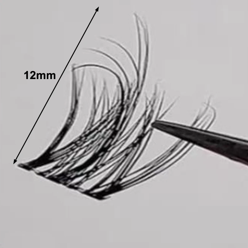 Faux-cils Manga naturels, grappe de faux cils, recourbés, longs et épais, Volume, plateau mixte, cils naturels