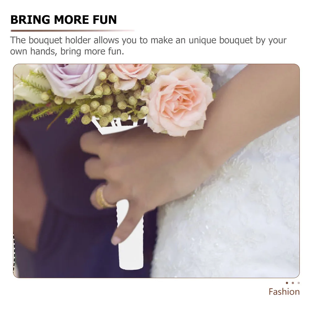 

4Sets Wedding Bouquet Handle High Quality Foam Floral Support for DIY Bridal Bouquet Craft Party Decoration Fresh Flower
