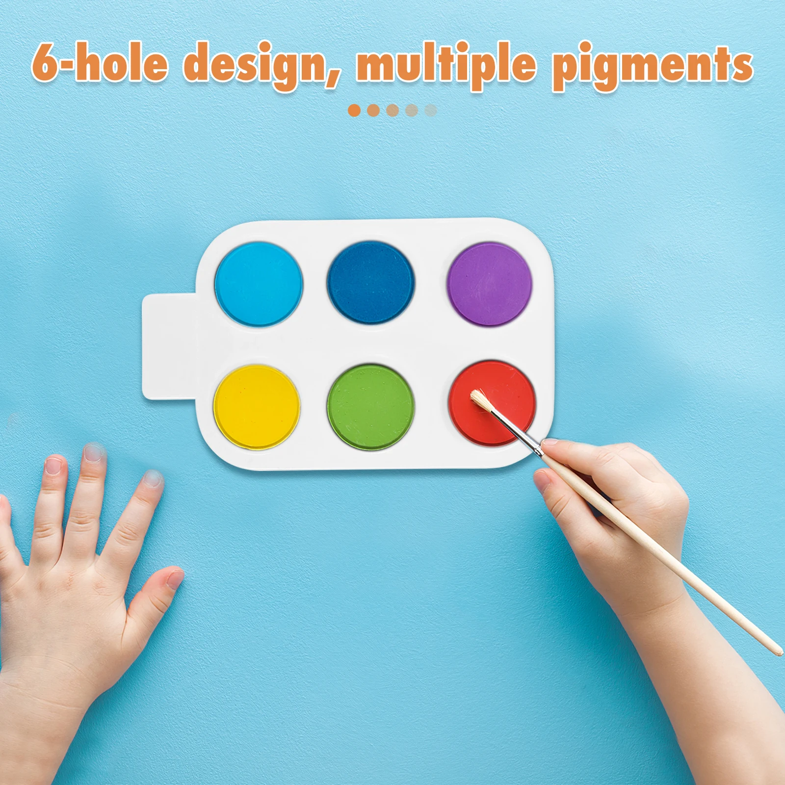 

15pcs White Plastic Paint Tray Palette 6-Well Rectangular Watercolor Mixing Tray For Artists Students Painting Art Craft Project