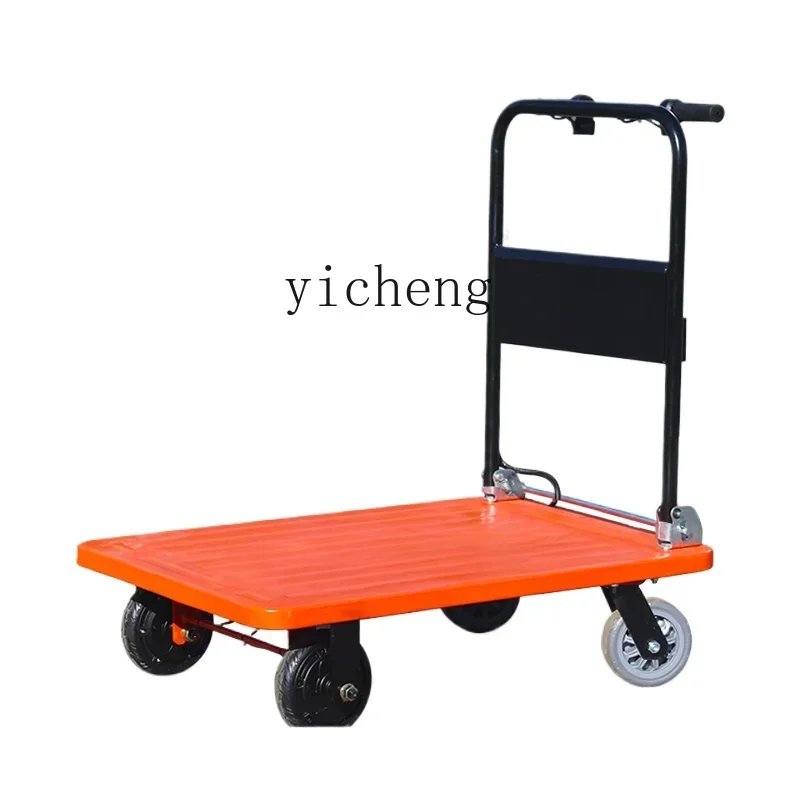 electric flatbed cart trolley lightweight folding trolley four-wheel truck