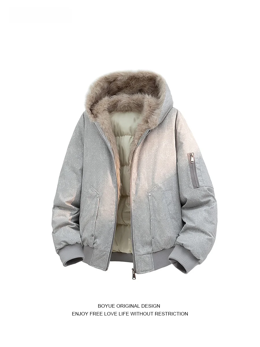 

Мужская теплая куртка Boyue с капюшоном, утепленная, в стиле ретро, из хлопка, для активного отдыха, больших размеров...