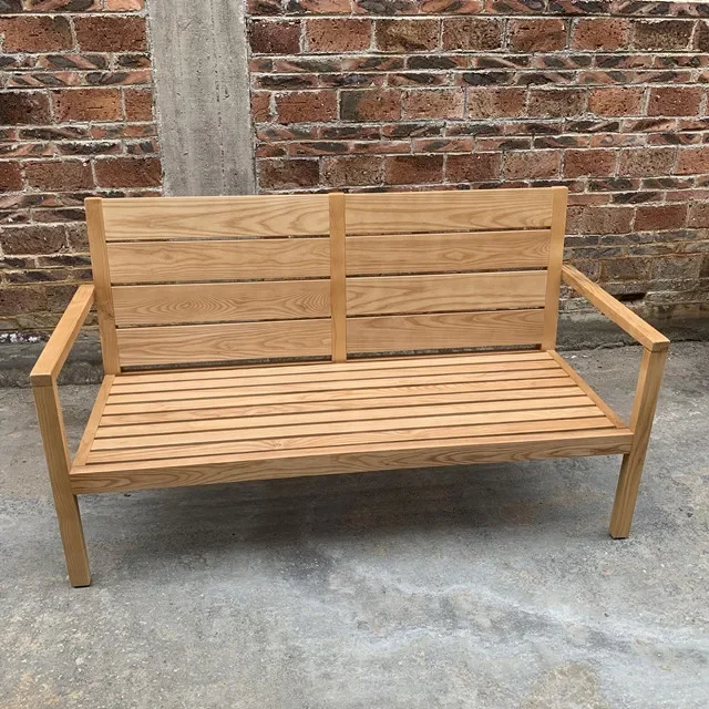 Modern outside commercial furniture long wood bench park outdoor garden patio bench