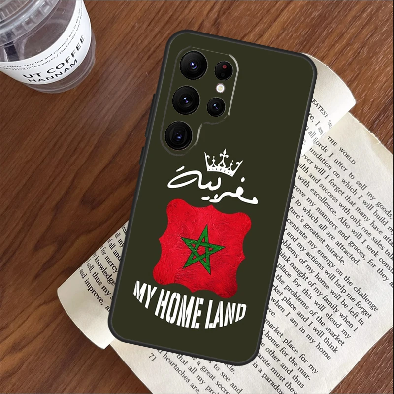 Morocco Flag Moroccan Case For Samsung Galaxy S23 S22 Ultra S20 FE S21 FE S8 S9 S10 Note 10 Plus Note 20 Coque