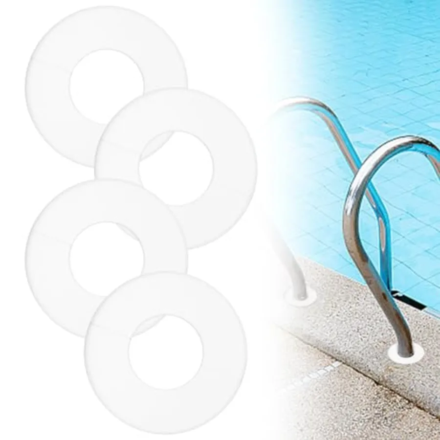 

4Pcs Escutcheon Plate, Pool Ladder Escutcheon Covers for Inground Pool Ladder Ring Spa Handrail Holes, Escutcheon Plate Caps Sw
